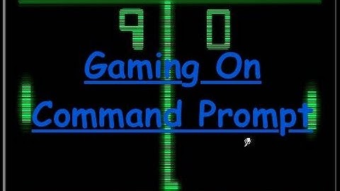 How to create video game in CMD (Command Prompt)!?