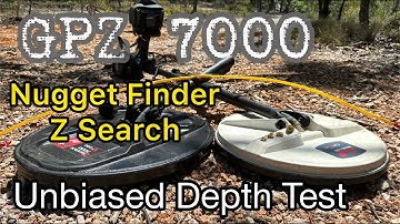 New Nugget Finder Z seach 17 test. Minelab GPZ 7000 gpz 14 vs Nugget Finder Z search 17 x 13 coil