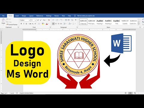 How to Make Logo Design in Microsoft Word || School College Logo Design ||