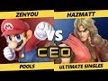 CEO 2019 SSBU - Zenyou (Mario) Vs. OC | Hazmatt (Ken) Smash Ultimate Tournament Pools