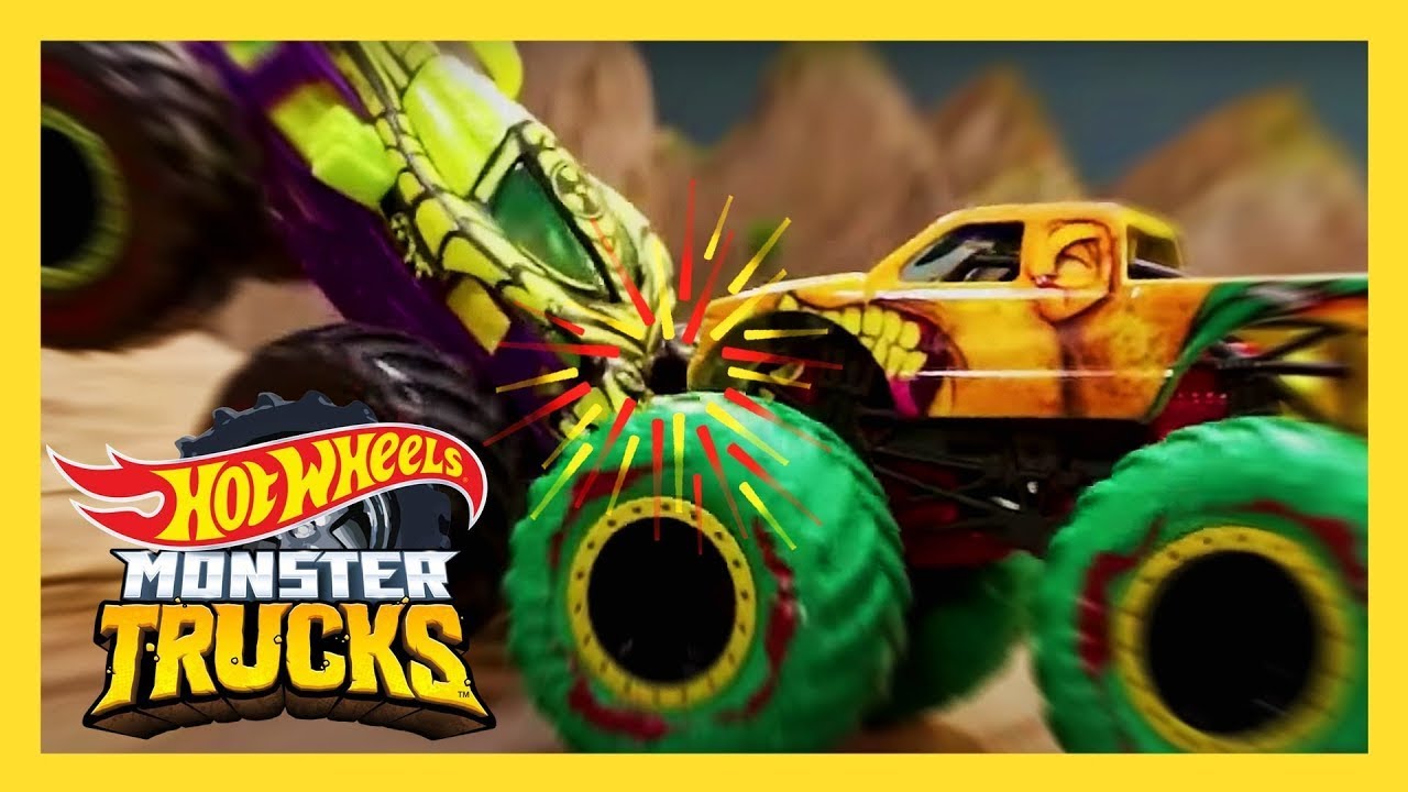 Bigfoot, Mega-Wrex Dragon i Monster Trucks w TURNIEJU TYTANÓW! | Pełne odcinki Hot Wheels Po Polsku