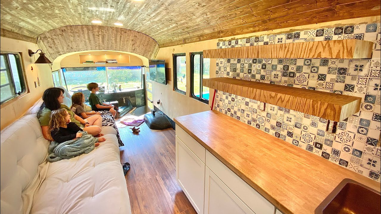 School Bus Conversation Episode 30 - Open Shelves in an RV? Plus We ...