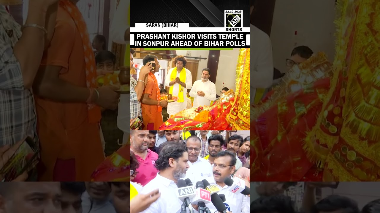 Jan Suraaj Chief Prashant Kishor visits temple in Sonpur Assembly constituency ahead of Bihar polls