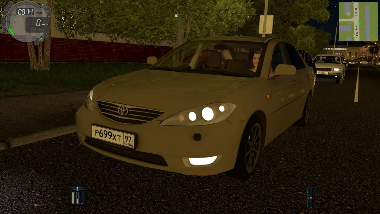 Camry city car driving