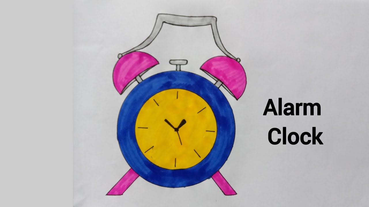 How to draw an alarm clock ⏰ Alarm clock ⏰ Alarm clock drawing