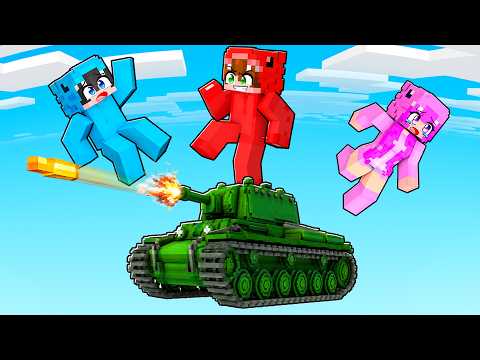 Sobreviví en UN BLOQUE MILITAR en Minecraft!