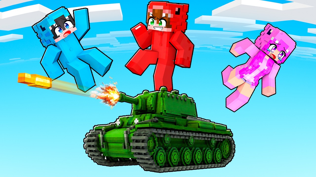 Sobreviví en UN BLOQUE MILITAR en Minecraft!