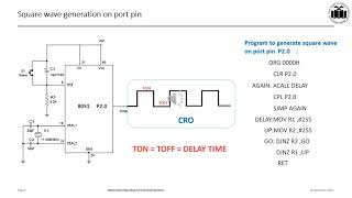 22426 5 1 1 oggle port pins and generate square wave on port pin using software delays