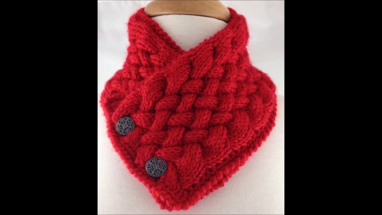 modern knitted neck warmer YouTube