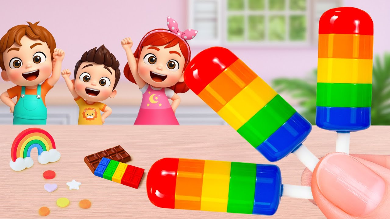 Miniature Rainbow Jelly Decorating 🌈 Tasty Mini Rainbow Jelly Popsicles Ice Cream 💕 Little Yummy