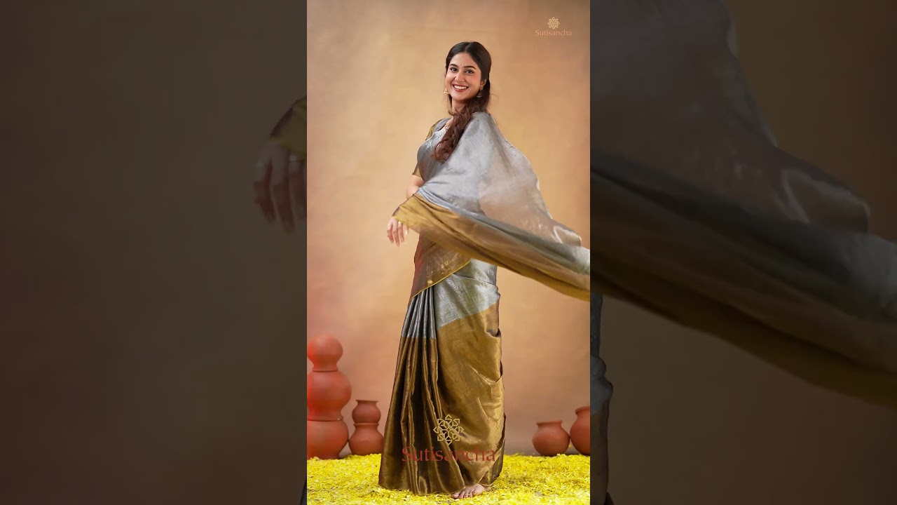 Regal Split Elegance Handloom Tissue Cotton Saree 