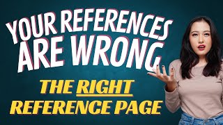 The Ins and Outs of APA: Creating a correct reference page