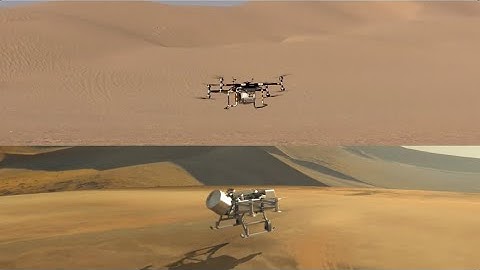 Dragonfly rotorcraft model tested in desert to simulate Titan’s dunes
