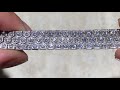 Flexible Art Deco Honeycomb Diamond Bracelet in 18k White Gold