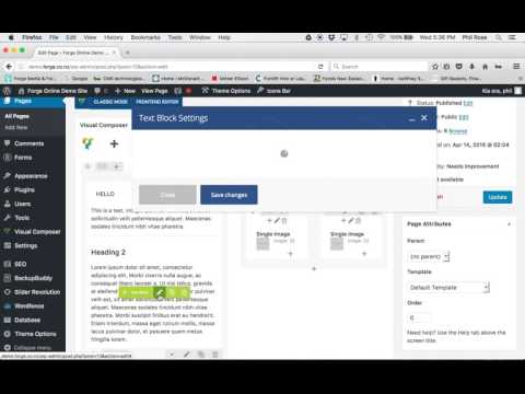 Forge WordPress Website Tutorial – Making Text Changes