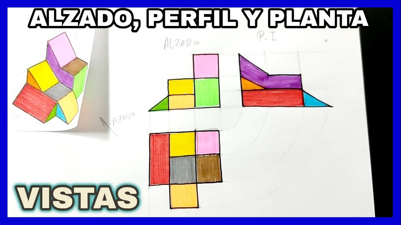 VISTAS - alzado, perfil y planta. Obtener vistas diedricas 😲