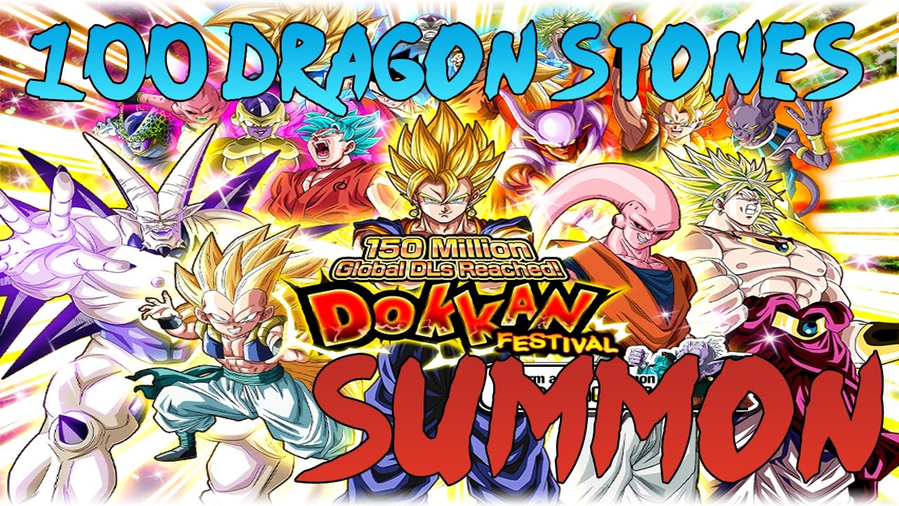 Dragon Ball Z Dokkan Battle 100 Dragon Stones 150M Global DLs
