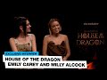 Milly Alcock and Emily Carey on the "web of lies" in 'House Of The Dragon'