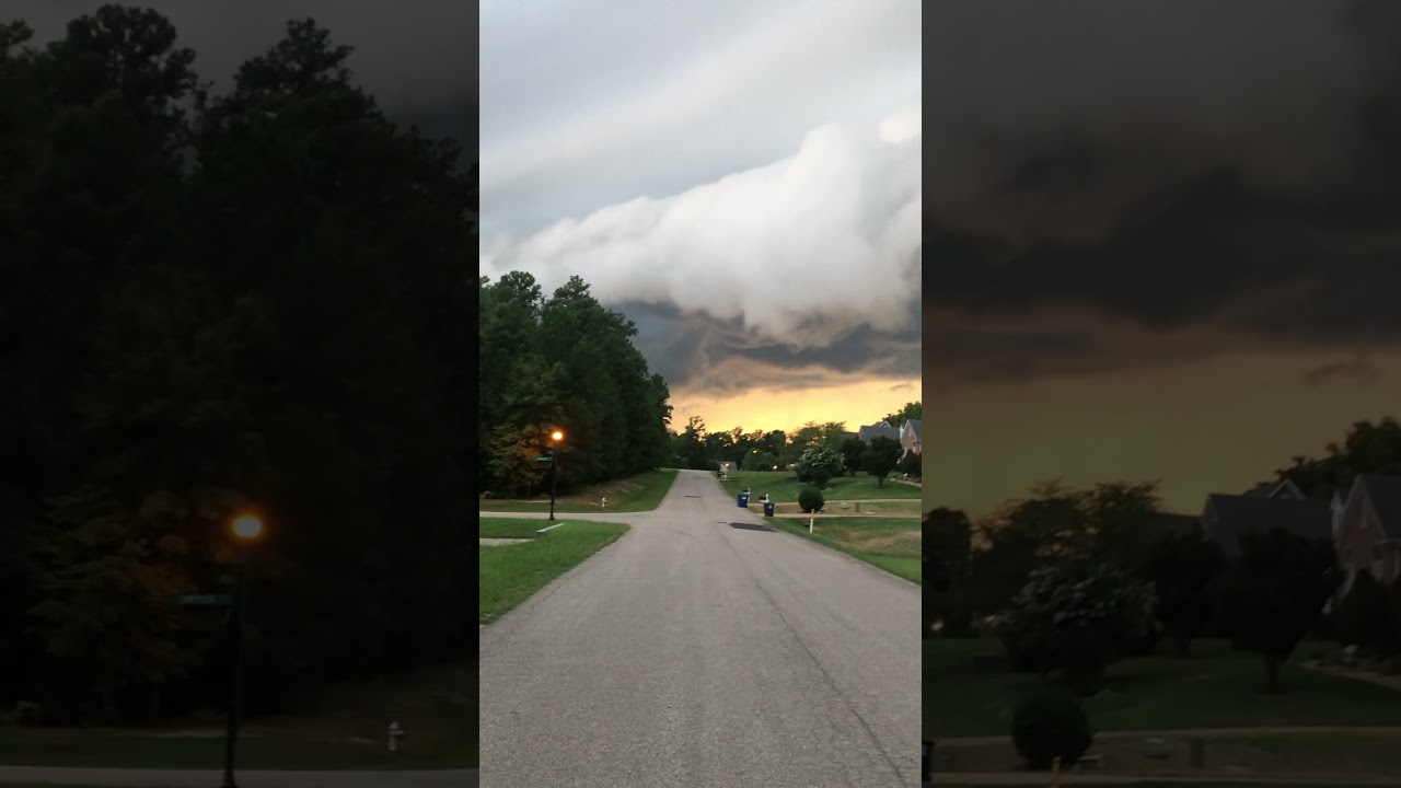 Shelf/Scud clouds moving over Chester, VA