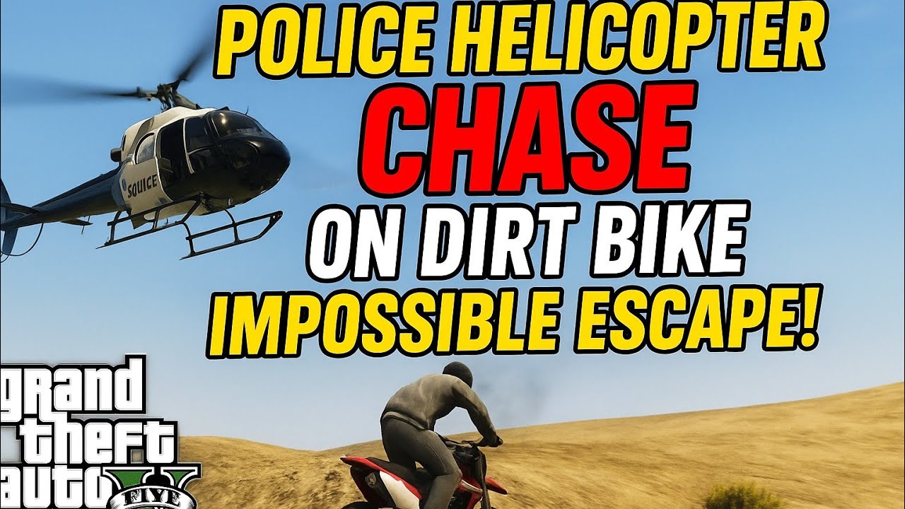 5-Star Police Helicopter vs Dirt Bike – GTA 5 Extreme Off-Road Escape.