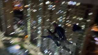 Двойной ассист с 80-метрового дома в Одинцово / Low double assist from building BASE jump