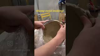 Making a slump mold! #ceramicprocess #ceramics #clay #handbuiltpottery #handbuiltceramics #art