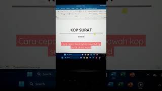 CARA CEPAT MEMBUAT GARIS BAWAH KOP SURAT DI MS WORD