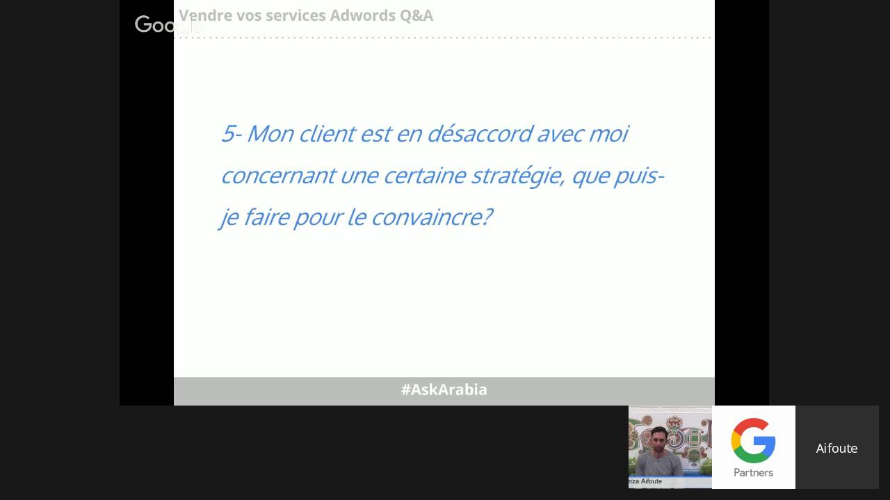 Pitching and selling Adwords - Q&A - French