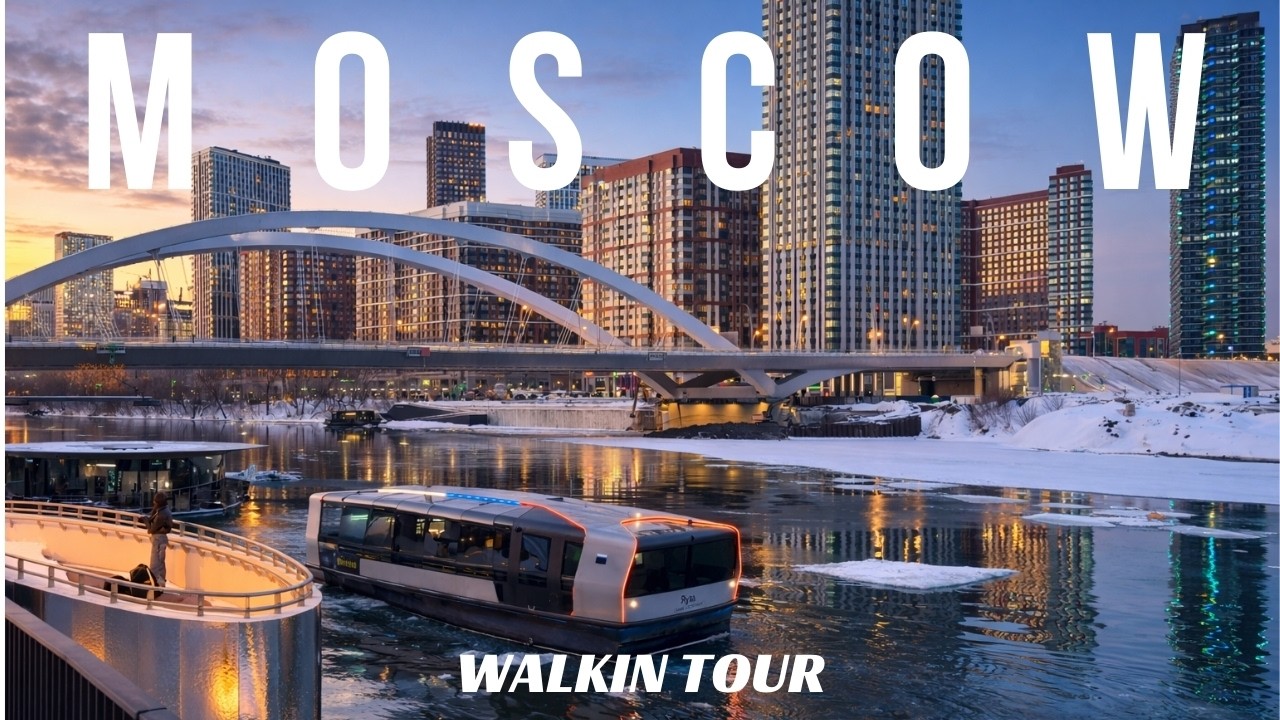 📍 Electric River Trams at Akademika Koroleva Bridge | Winter Night 4K HDR ❄️🌉🚋