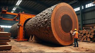 Wood Cutting Skills - Giant Trees Are Processed In The Factory, Secrets Behind Solid Wood Slab Table