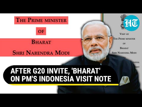 'Bharat' Replaces India On PM Modi's Indonesia Visit Note; 'INDIA Making BJP Nervous' | Watch