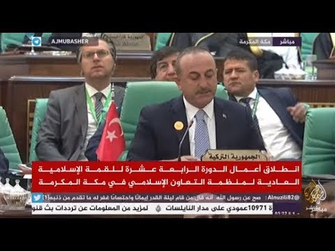 وزير الخارجية التركي: منظمة التعاون الإسلامي أنشئت من أجل نصرة القضية الفلسطينية