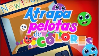 aprende los colores en español maquina atrapa pelotas