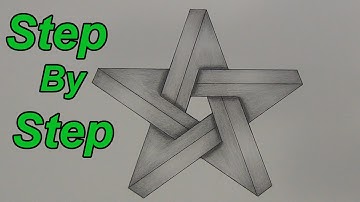 How To Draw An Impossible Star Step By Step - 3D Star - Impossible Shapes