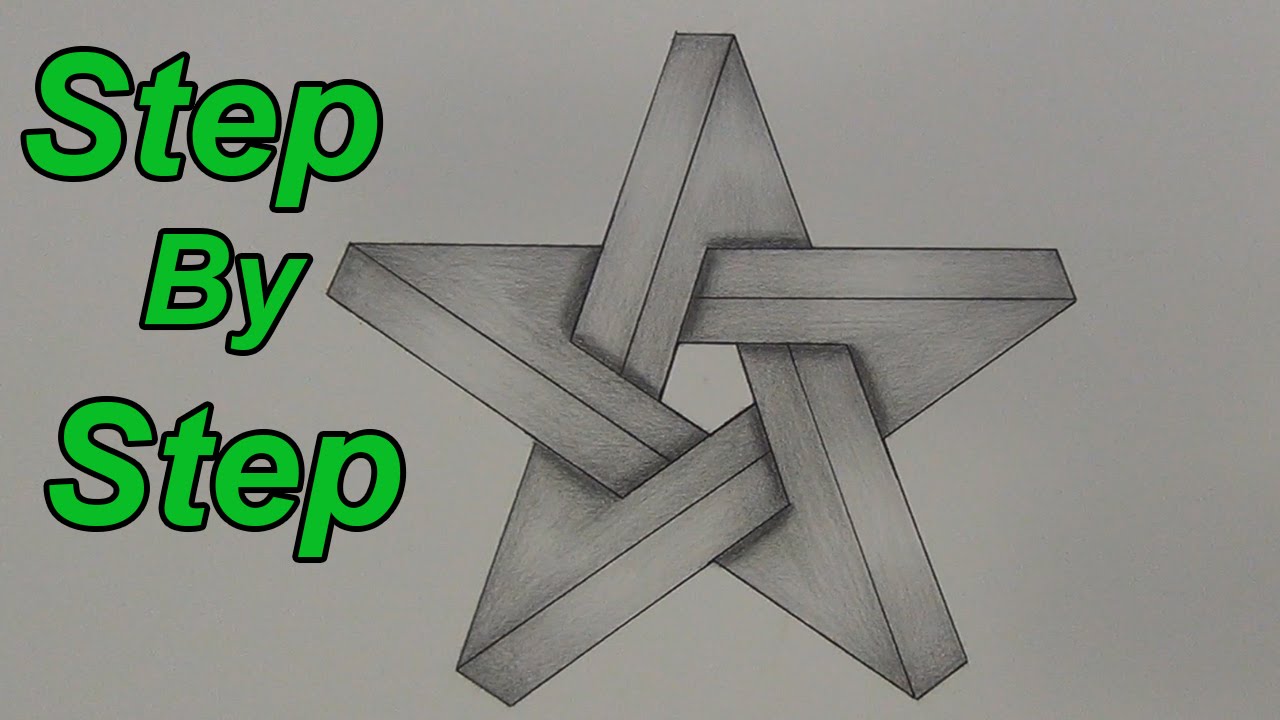 How do you draw a 3d star