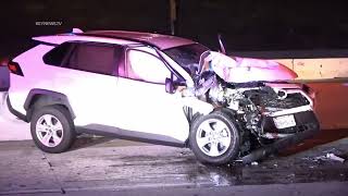 Diamond Bar, CA: Wrong Way Driver Causes Freeway Traffic Collision