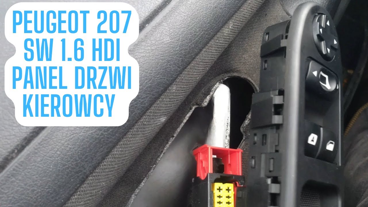 Peugeot 207 SW 1.6 HDI Panel Drzwi Kierowcy Wymiana