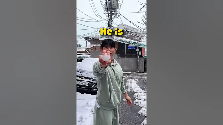 This guy has the hardest snow ball throw in the world