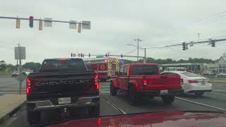NDW Pax River Eng 132, HAZMAT 13 and BDVFD Tanker 34, Eng 31 Responding to Commercial Structure Fire