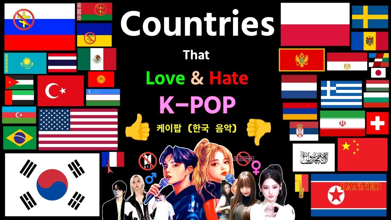 Countries That Love & Hate K-Pop💖 (New Data 2026)