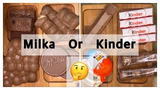 Milka or Kinder?🤔| Filling platter with sweets ASMR (No talking)| #asmr #trending #viral #yummy