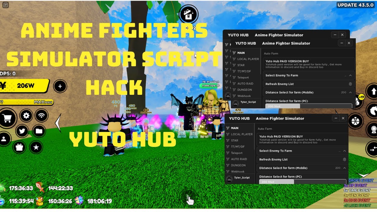 Yuto Hub Anime Fighters Simulator Script