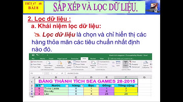 Bài 8: Sắp xếp và lọc dữ liệu