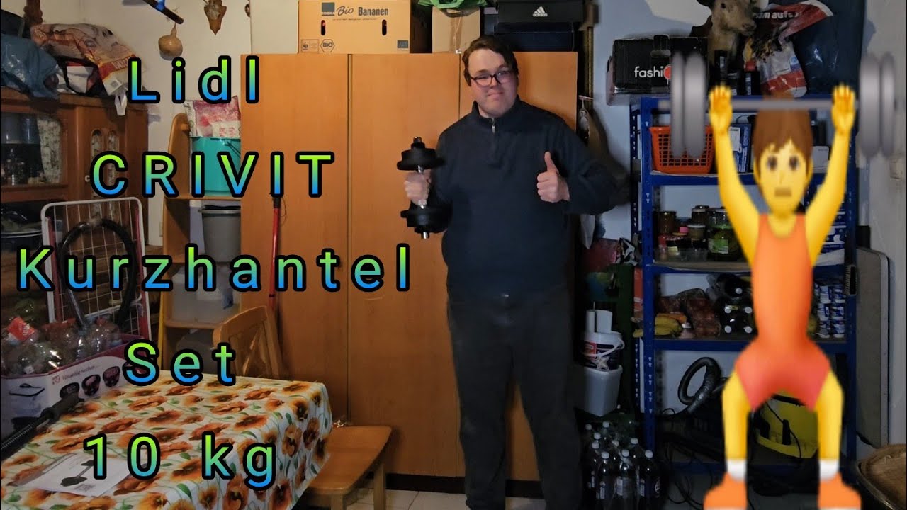 Lidl CRIVIT Kurzhantel-Set 10 kg mit Stahl-Griff 9-teiliges Set in Angebot  testet Justus König - YouTube