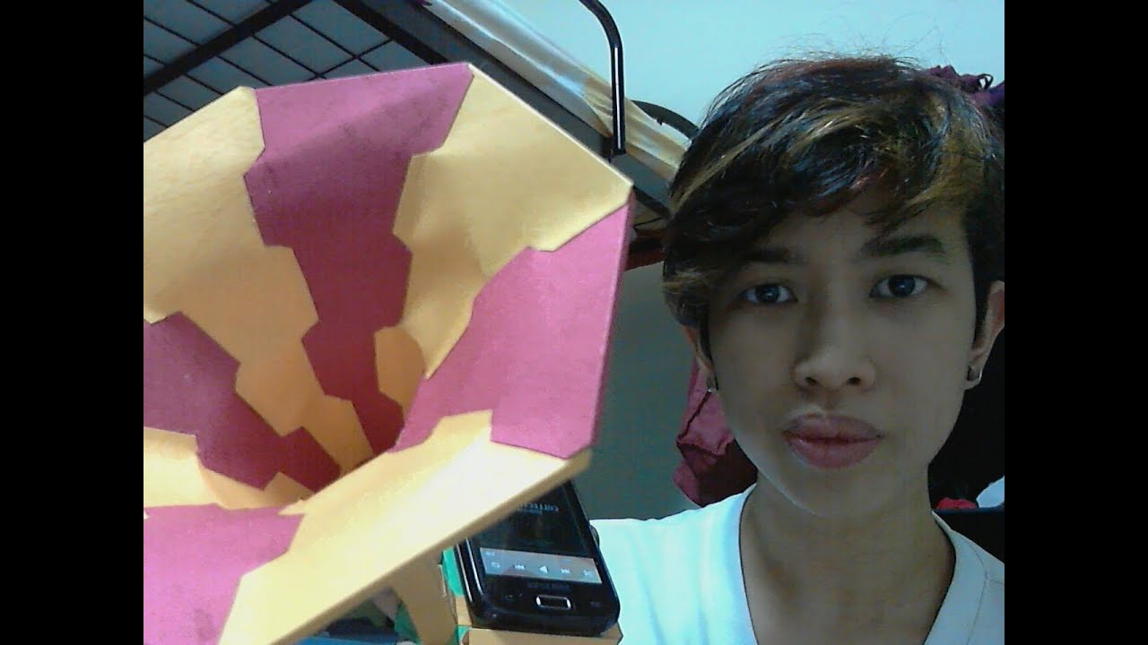 Phono Horn papercraft demo YouTube