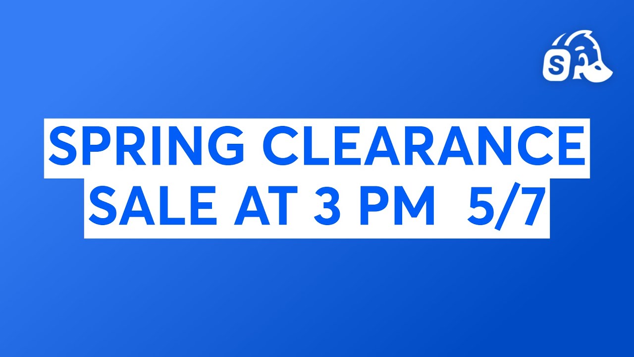 SPRING CLEARANCE SALE AT 3 PM THURSDAY 5/7 - YouTube