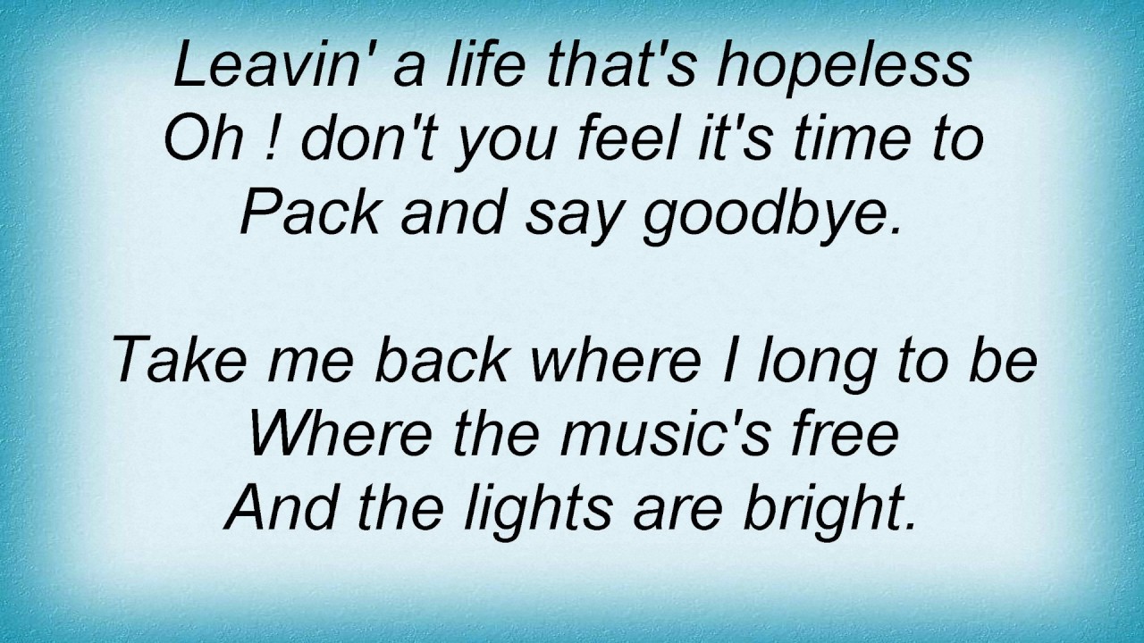 F.r. David Take Me Back Lyrics YouTube