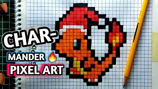 Como Dibujar A Charmander Paso A Paso Facil Pixel Art How To Draw Charmander Pokemon