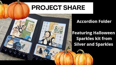 Halloween Accordion Folder with Halloween Sparkles kit from @silverandsparkles2474 