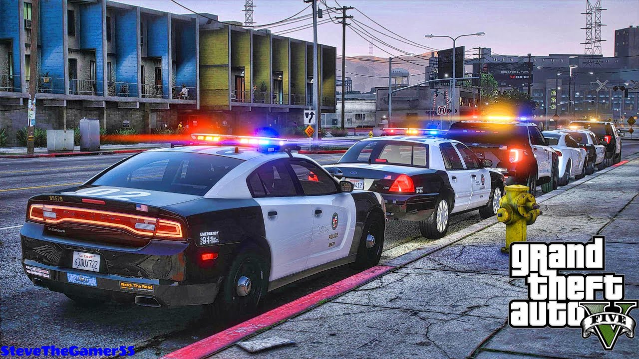 Playing GTA 5 As A POLICE OFFICER City Patrol| LAPD|| GTA 5 Lspdfr Mod ...